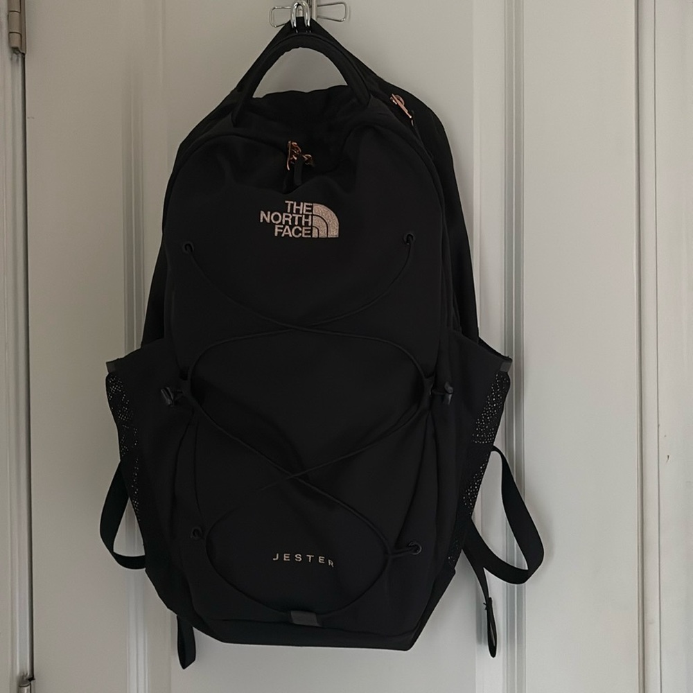 North Face Jester Black and rose gold Backpack